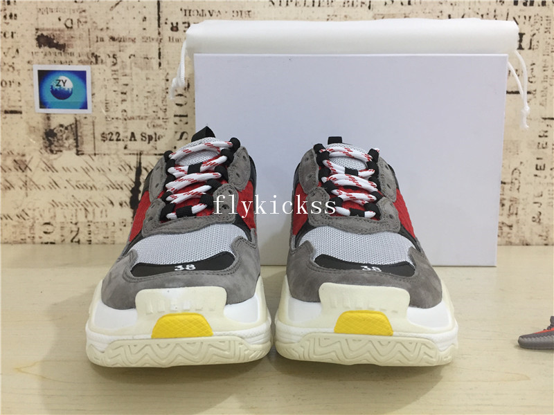 Balenciaga 2017 Fall Winter Triple-S Grey Blue Red